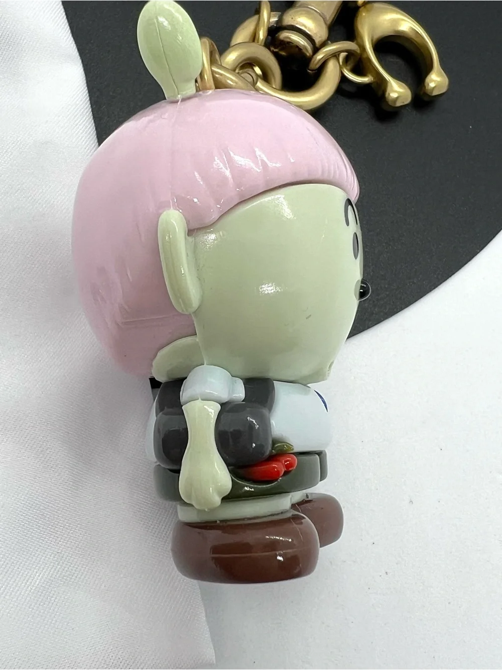 Coach RARE x Brain Dead Xerx Alien Vinyl Bag Charm Keychain CER44 Brass NWOT